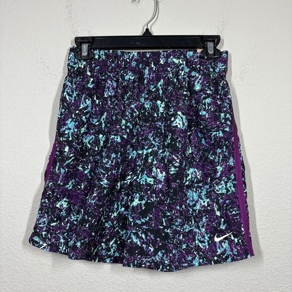 Nike Boys Large Standard Fit Multi Printed Shorts‎ Black Viotech Elastic Waist - Picture 1 of 10
